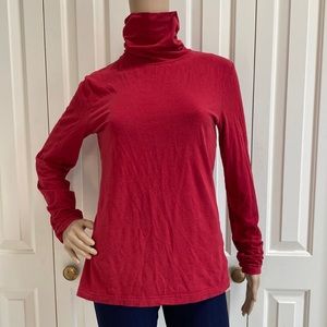 Kersh Essentials Womens L Red Long Sleeve Turtle Neck.